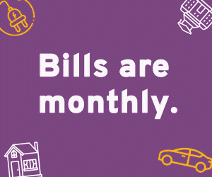 Bills are monthly. Earning free money can be too. Swipe 15 times a month. Get $10.